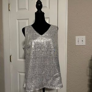 Sequined tank top